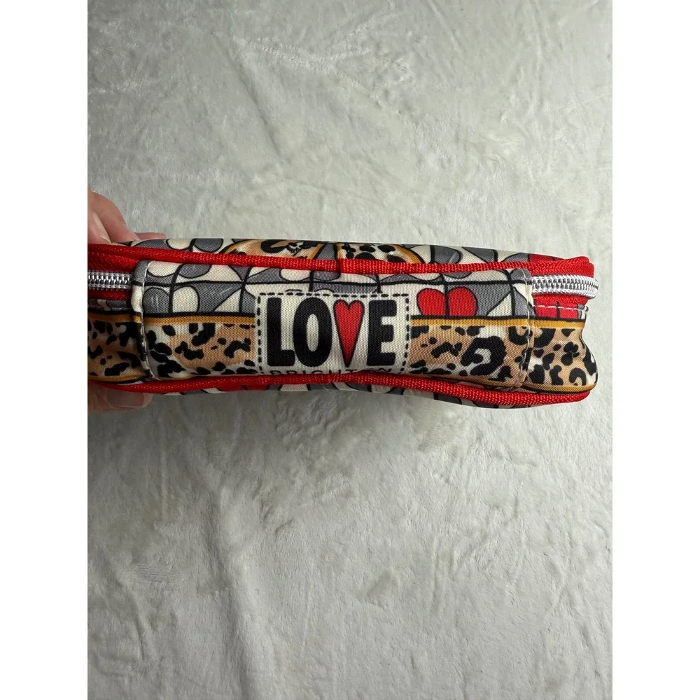 Brighton Jewelry Organizer Travel Case Leopard Bow Heart Cat Print Multi Color